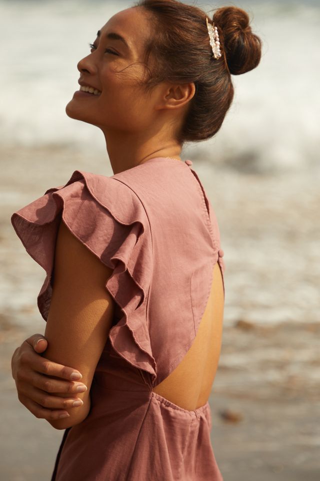 Charlie Holiday Ruffled Cover-Up Midi Dress #1