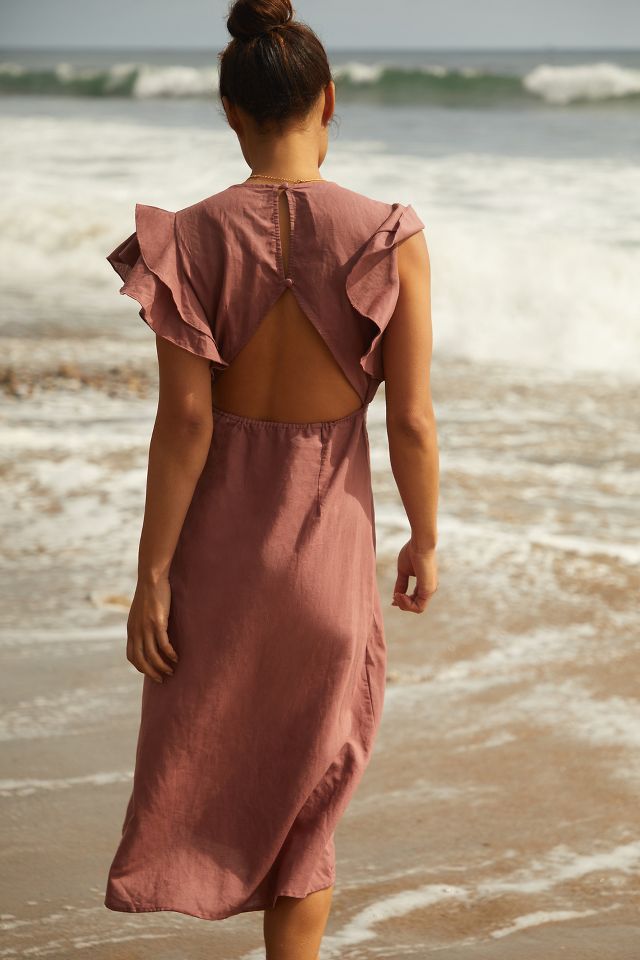 Charlie Holiday Ruffled Cover-Up Midi Dress #2