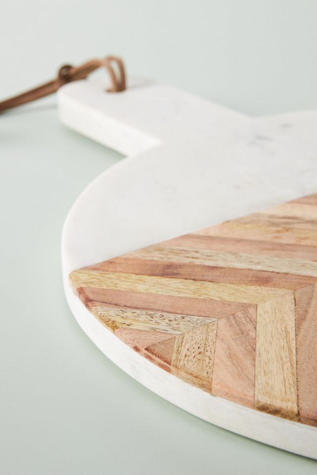 Chevron Marble Round Cheese Board #2