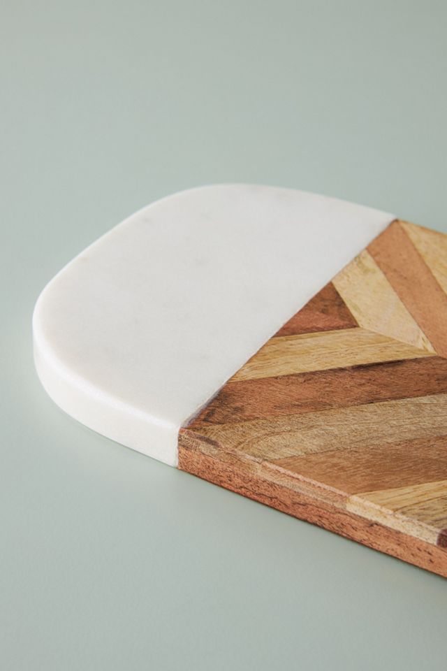 Chevron Marble Paddle Cheese Board #2
