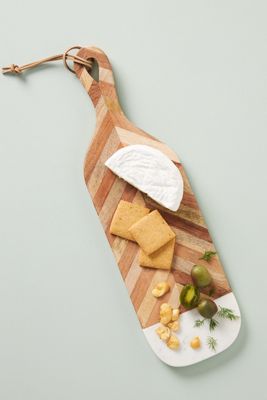 Chevron Marble Paddle Cheese Board