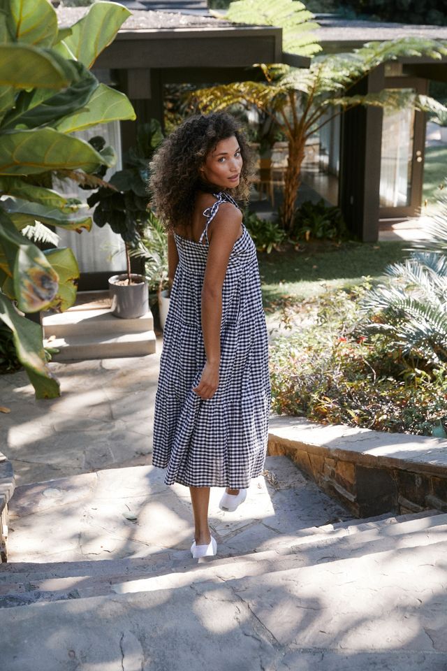 Anthropologie gingham clearance dress