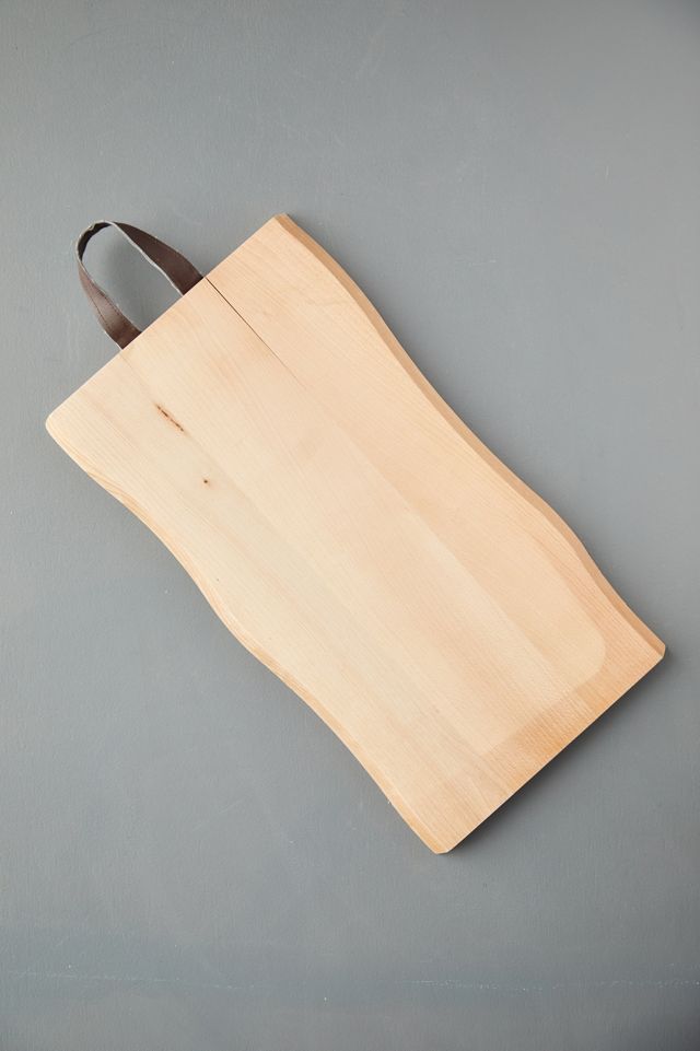 Beech Wood Cutting Board with Leather Handle #1