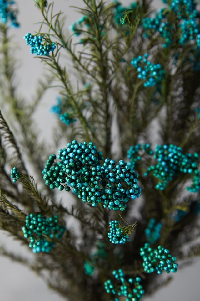 Preserved Rice Flower Bunch, Blue #1