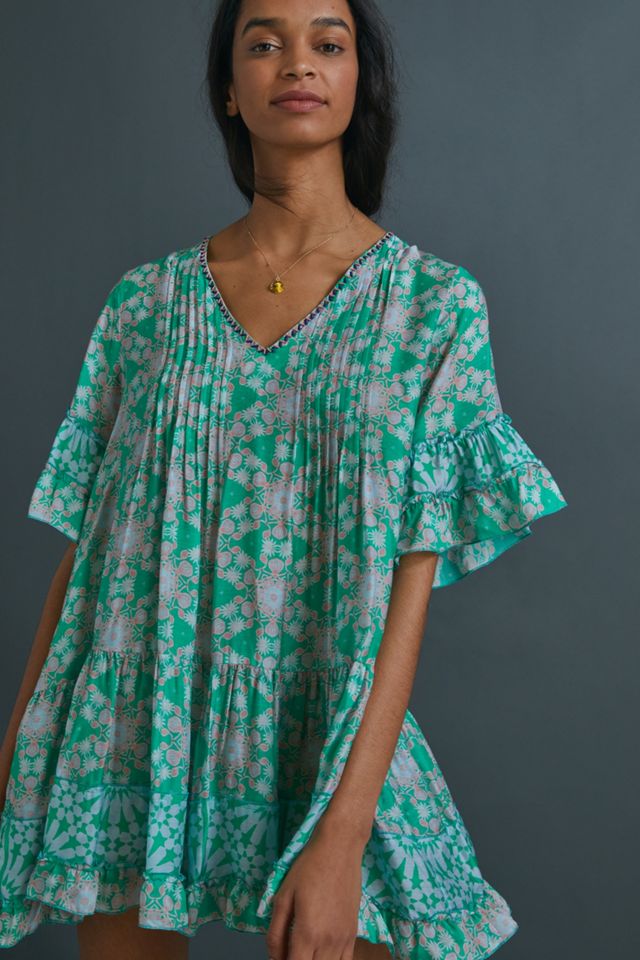 beaded tunic dress anthropologie Traffic People Beaded Fringe Tunic Mini Dress
