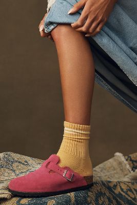 Plush-Lined Monogram Slipper Socks