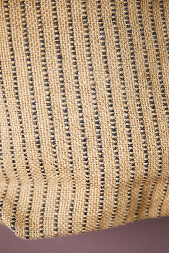 Woven Jute Tote Bag, Indigo Stripe #1