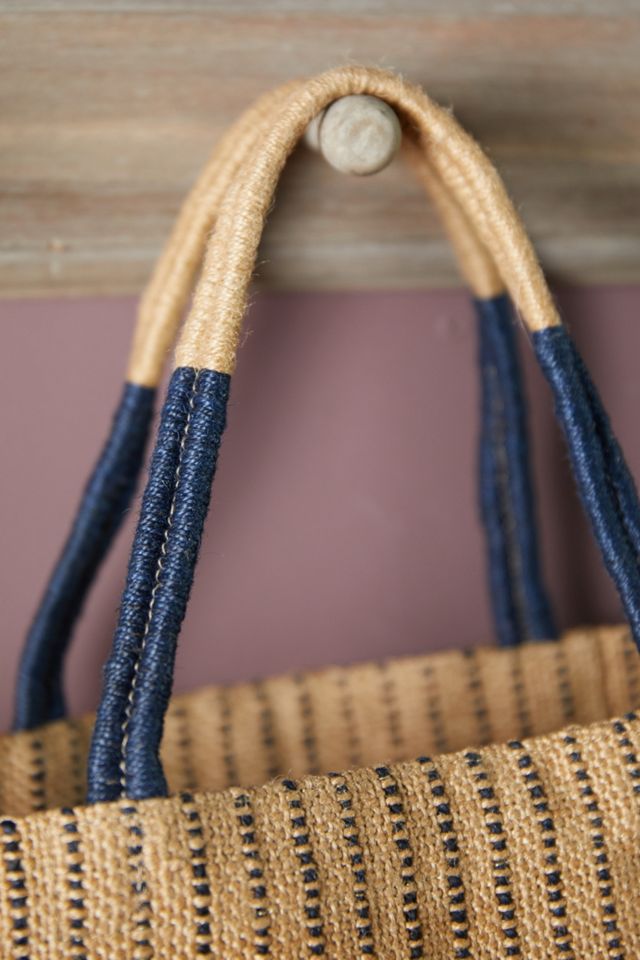 WOVEN JUTE TOTE BAG - (HOLA)