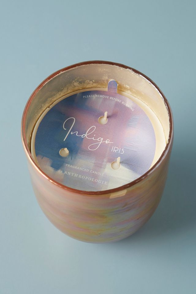 Gleaming Copper Glass Candle #8