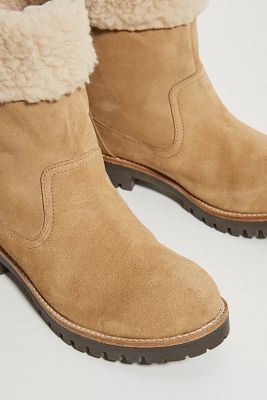 sherpa cuff ankle boots