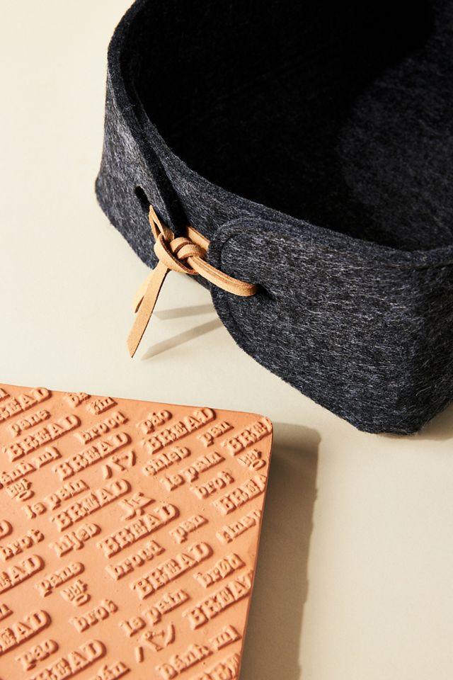 Heartfelt by Anthropologie Bread Basket & Warming Tile Set #1