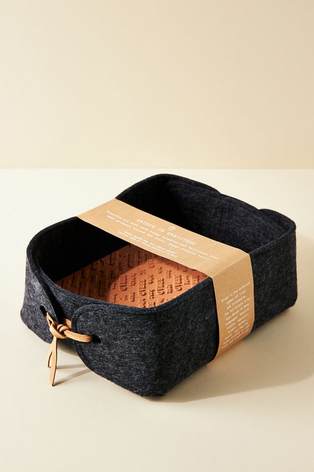 Heartfelt by Anthropologie Bread Basket & Warming Tile Set Anthropologie