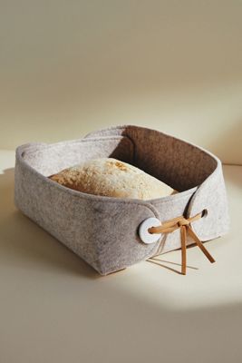 Heartfelt by Anthropologie Bread Basket & Warming Tile Set