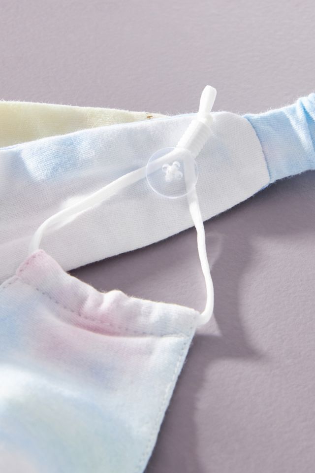 Lele Sadoughi Tie-Dye Headband + Ear Loop Reusable Face Mask Set #1