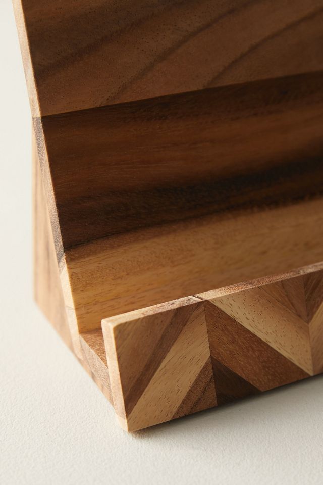 Herringbone Wood Tablet Holder #2