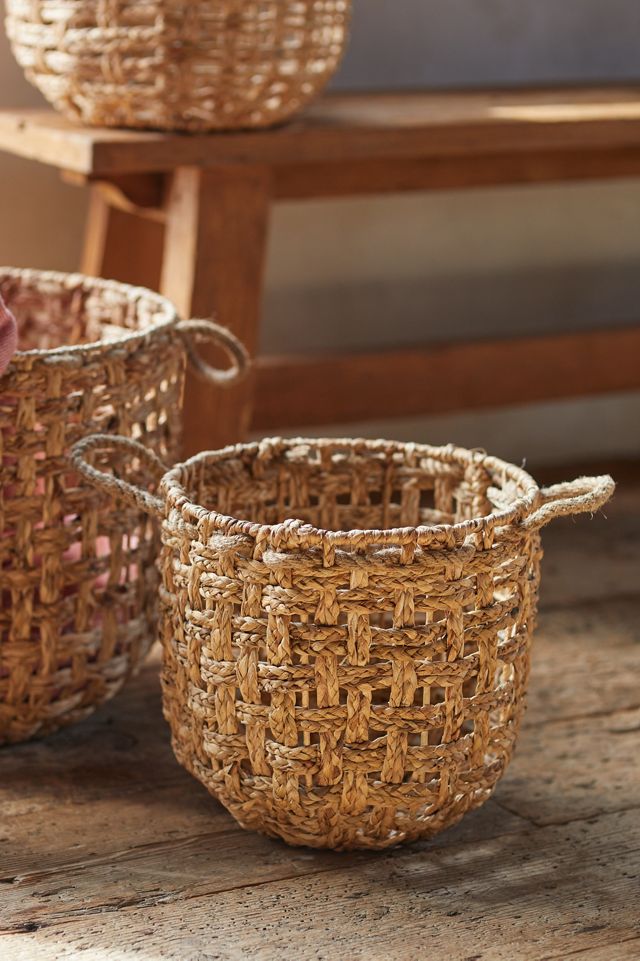 Woven Water Hyacinth Baskets, Set of 3 | Terrain