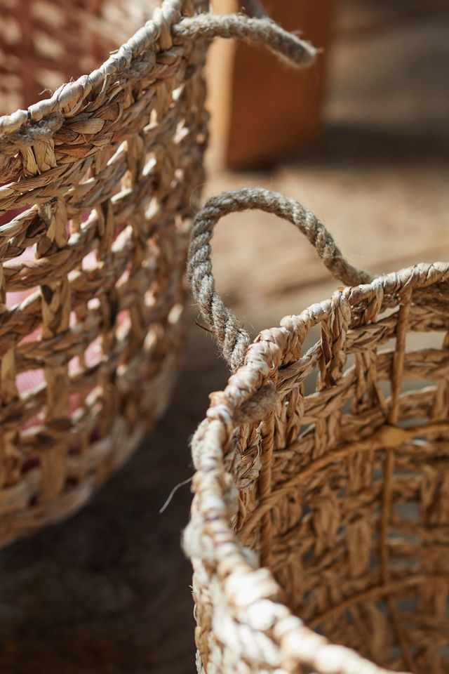 Woven Water Hyacinth Baskets, Set of 3 | Terrain