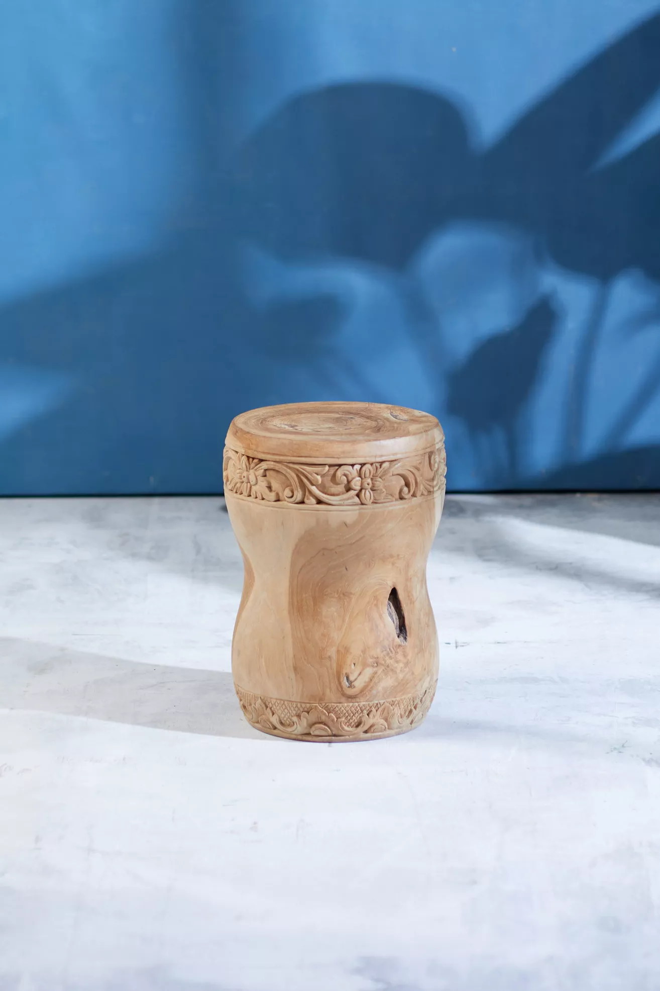 Carved Teak Stool - thumbnail 6
