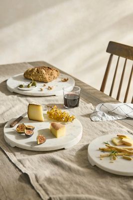 Footed Marble Serving Board