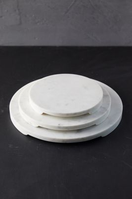 Footed Marble Serving Board