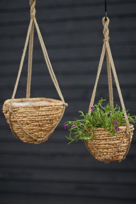 Woven Hanging Basket Pot, Natural 12
