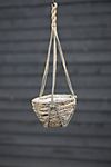 Woven Hanging Basket Pot, Gray 10" #3