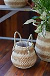 Stripe Rattan Basket Pot with Handles, 10 #2