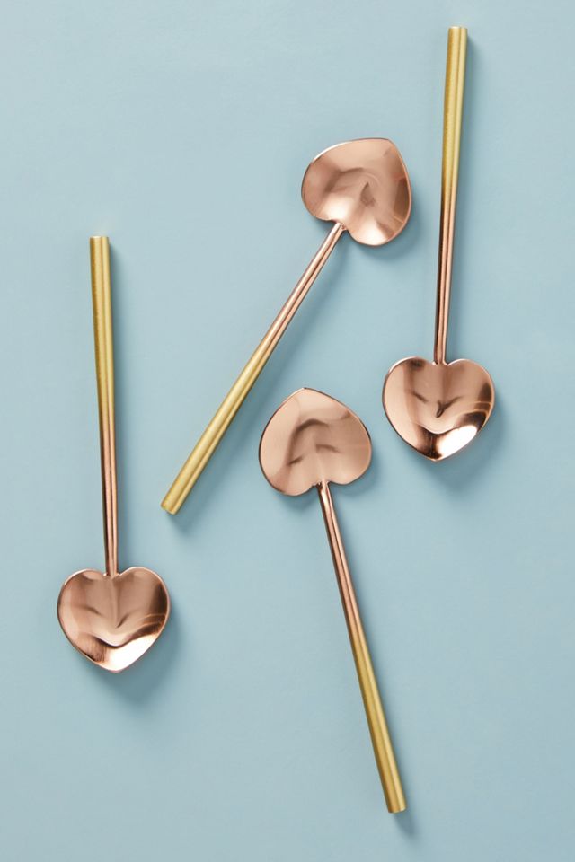 Heart Teaspoons, Set of 4 #1