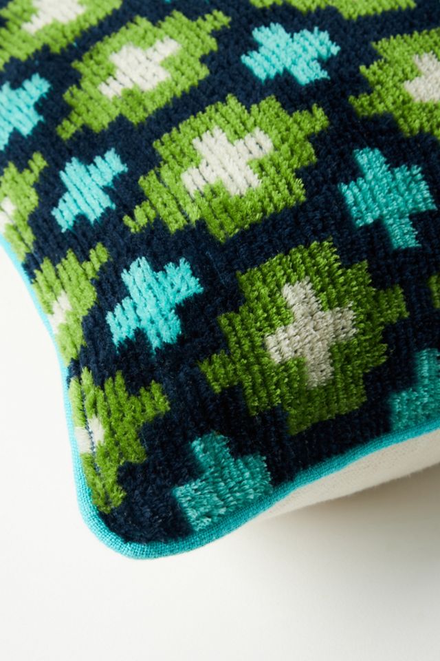 Handwoven Clover Pillow #3