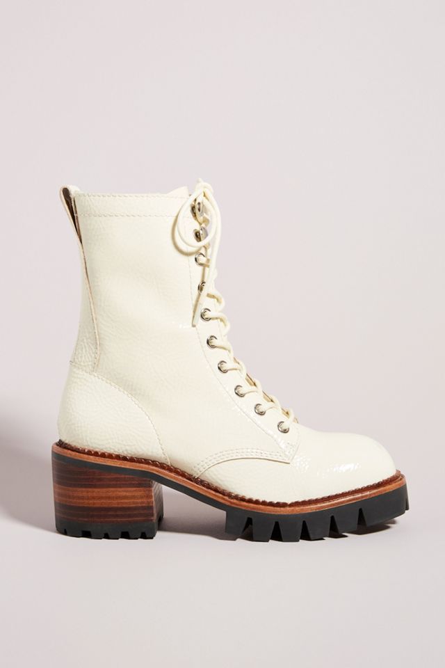Jeffrey Campbell ウッドソール アンクルブーツ ホワイト Jeffrey Campbell Sycamore Lace-Up Boots | Anthropologie