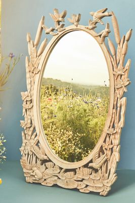 Handcarved Menagerie Mirror