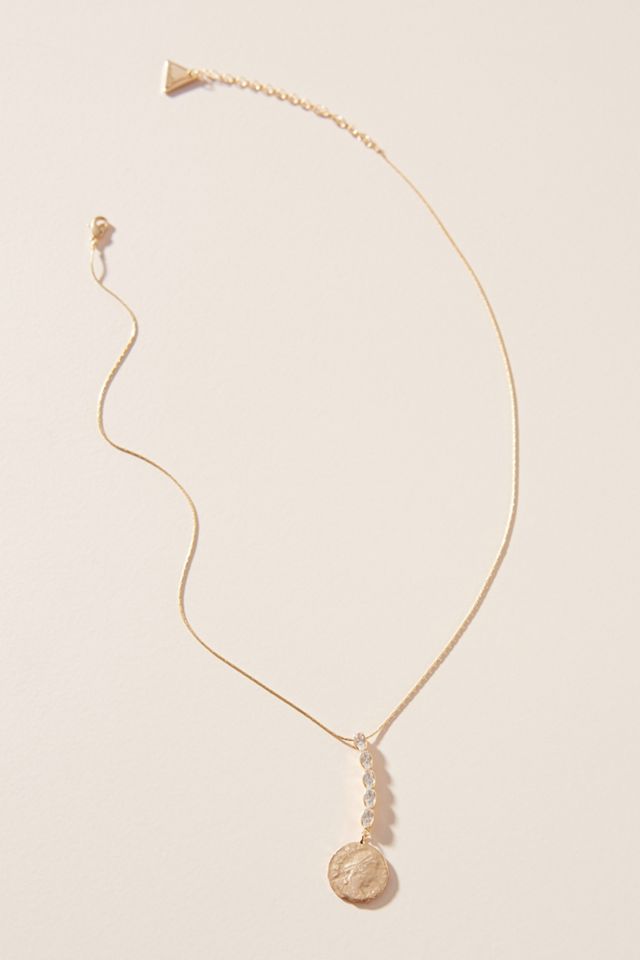 Gold Necklace Zodiac Coin Necklace Anthropologie Clemence Coin Pendant  Necklace Anthropologie