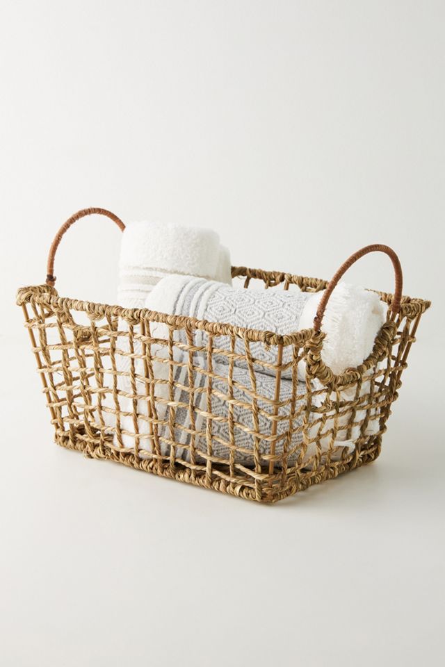 Woven Seagrass Basket Anthropologie UK