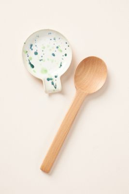 Clea Speckled Spoon Rest Set