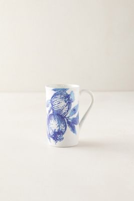Blue Pomegranate Tall Mug