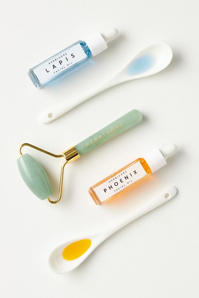 Herbivore Botanicals De-Puff & Glow Mini Jade Roller Gift Set #1