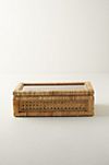 Rattan Box with Glass Lid #1