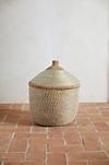 Round Lidded Seagrass Basket #1