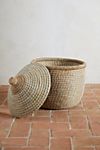 Round Lidded Seagrass Basket #2
