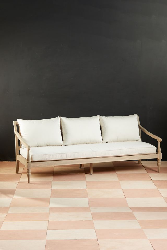 Shoreham Teak Three Seat Sofa #1