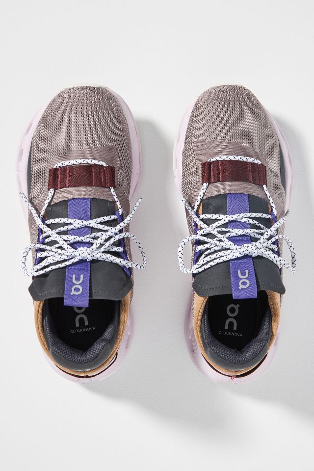 on Running Cloudnova Lace-Up Sneakers - Purple