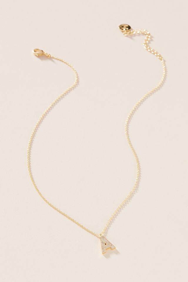 Anthropologie + Monogram Tag Pendant Necklace