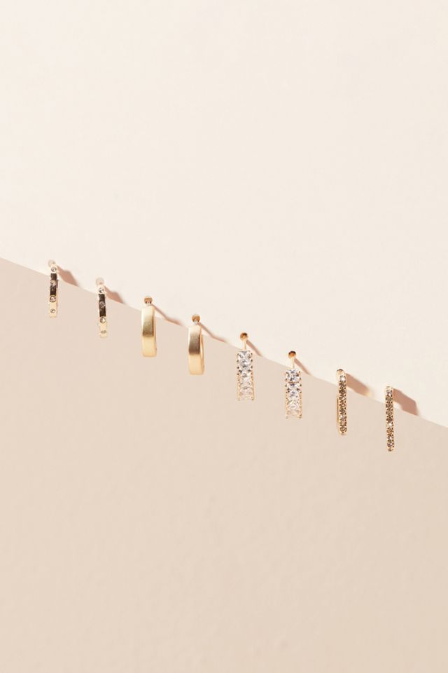 Noelle Huggie Hoop Earring Set #1