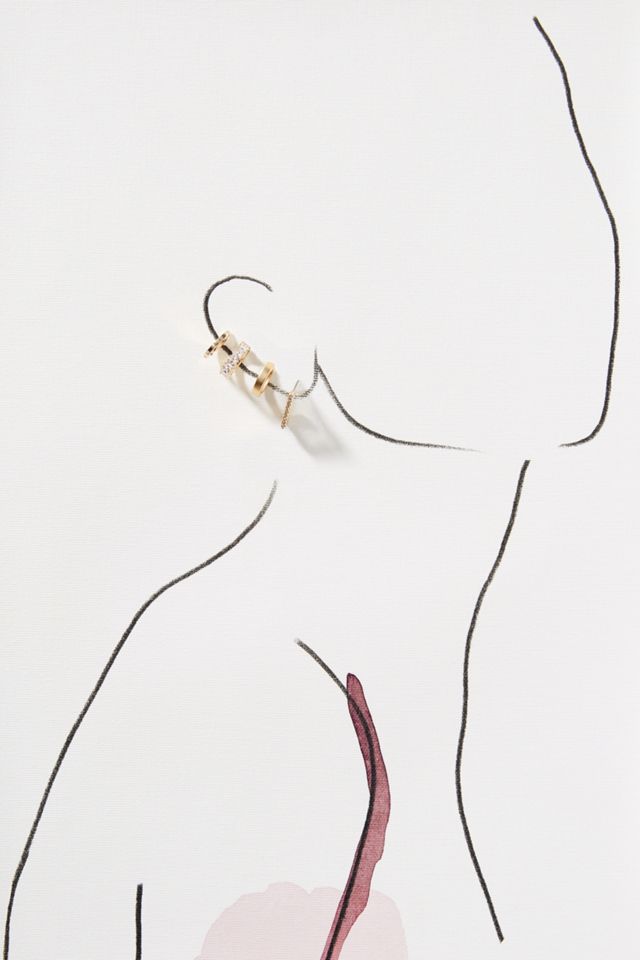 Noelle Huggie Hoop Earring Set #2