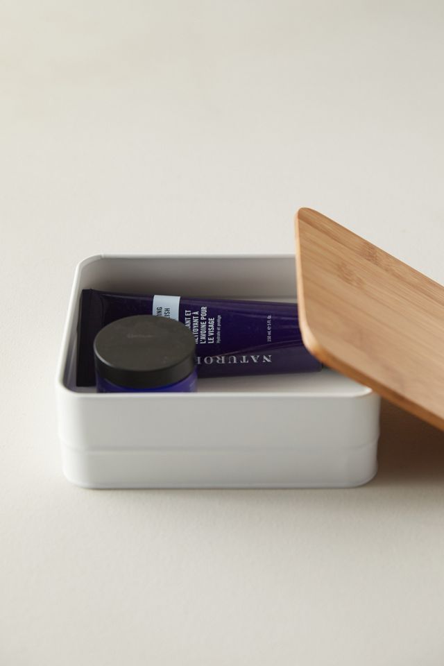 Steel + Bamboo Storage Box #1