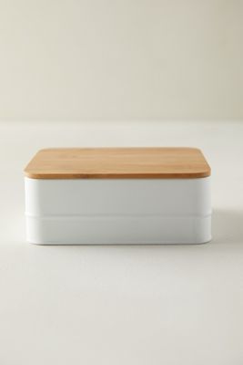 Steel + Bamboo Storage Box
