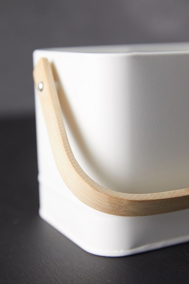 Steel + Bamboo Storage Bucket #2