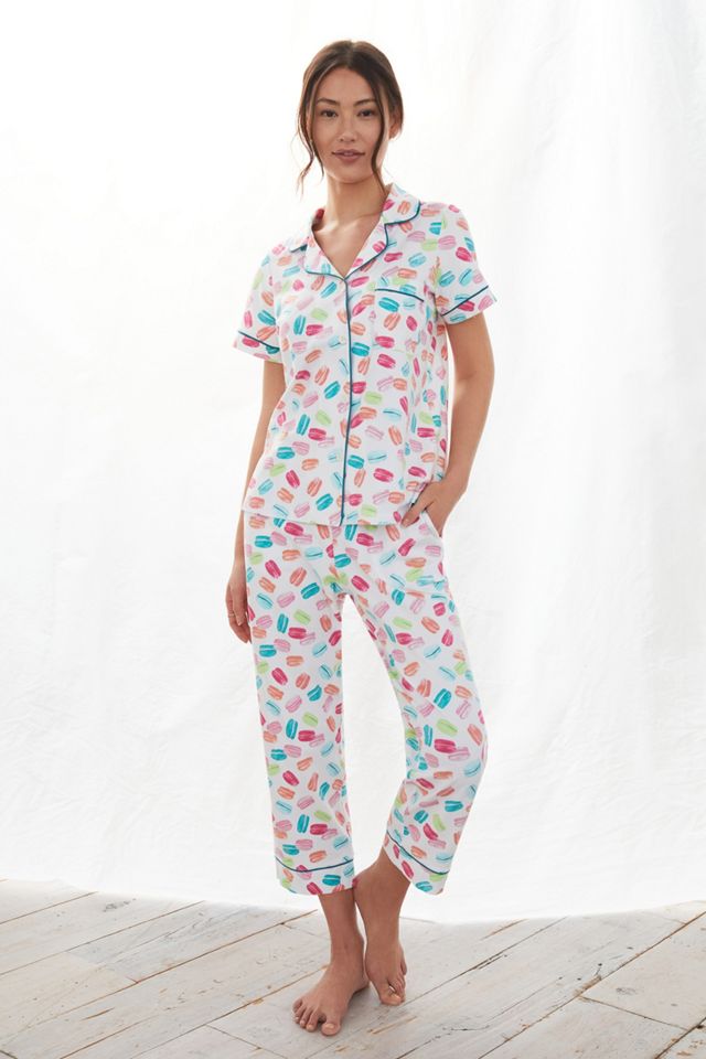 Macaron Fun - Women's Stretch Capri Pajama Set