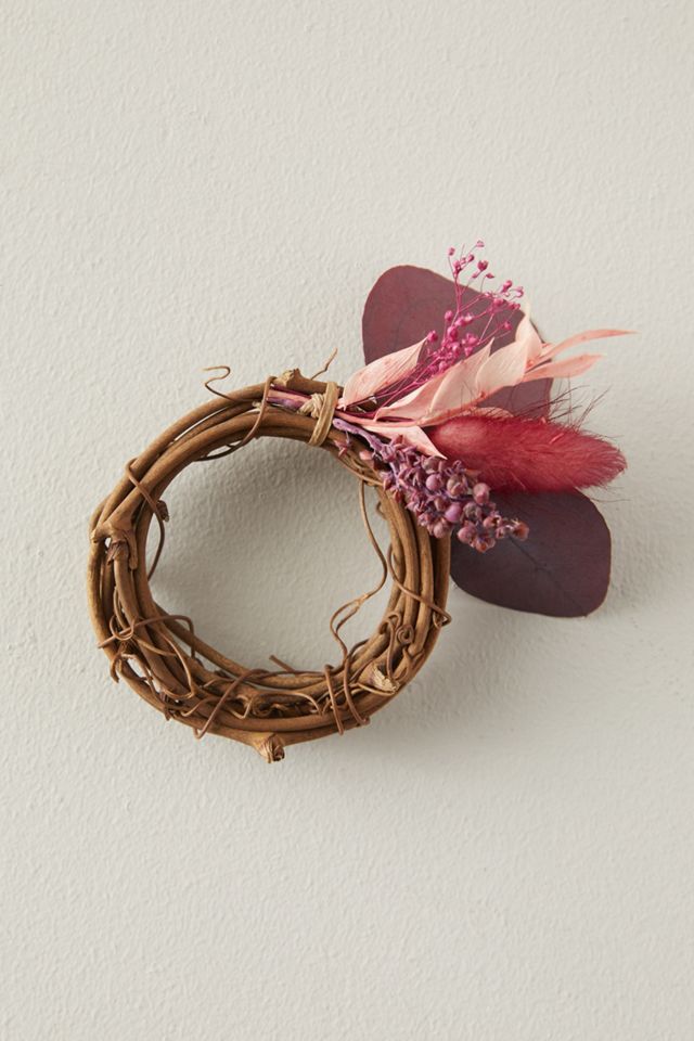 Dried Red Botanicals Napkin Rings, Set of 4 #1