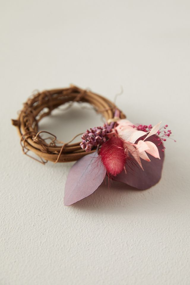 Dried Red Botanicals Napkin Rings, Set of 4 #2